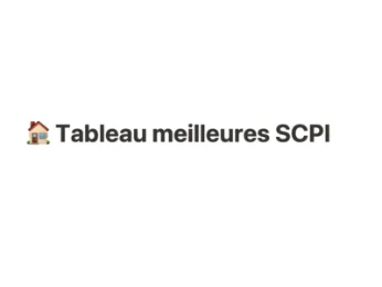 Tableau des meilleures SCPI