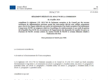 ELTIF 2 : synthèse des normes techniques règlementaires (RTS)